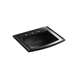 Kohler - Archer 22-3/4'' rectangular drop-in bathroom sink - Black