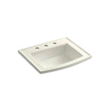 Kohler - Archer 22-3/4'' rectangular drop-in bathroom sink - Biscuit