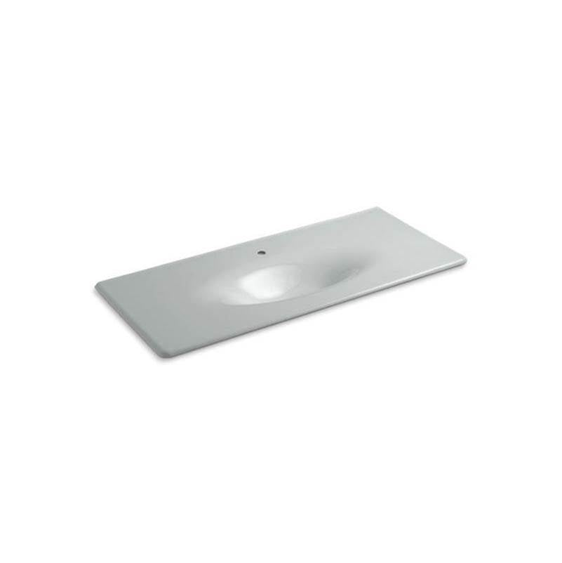 Kohler - Iron/Impressions 49'' Enameled cast iron vanity top with integrated oval sink - Ice Grey
