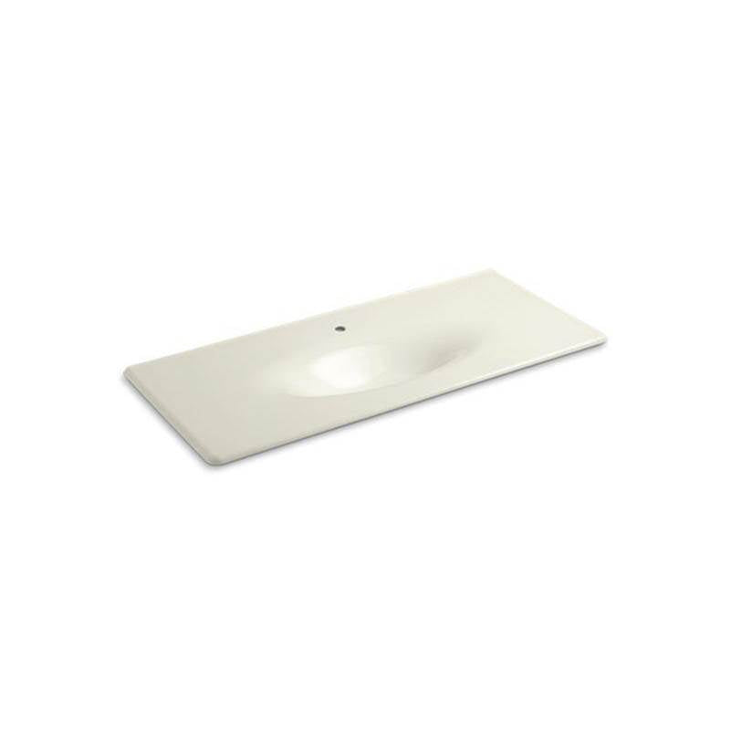 Kohler - Iron/Impressions 49'' Enameled cast iron vanity top with integrated oval sink - Biscuit