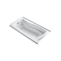 Kohler - Mariposa 72'' x 36'' alcove whirlpool bath with Bask heated surface, left drain - White