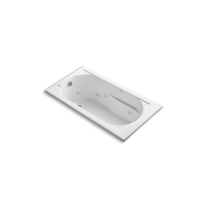 Kohler - Devonshire 60'' x 32'' drop-in whirlpool bath with and heater - White