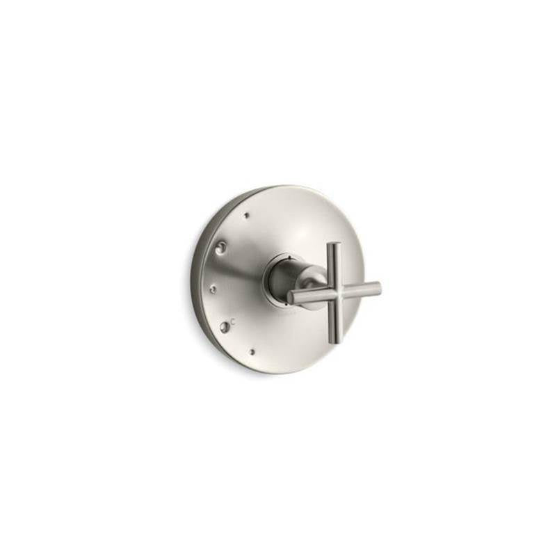 Kohler - Purist Rite-Temp valve trim with cross handle - Vibrant Brushed Nickel