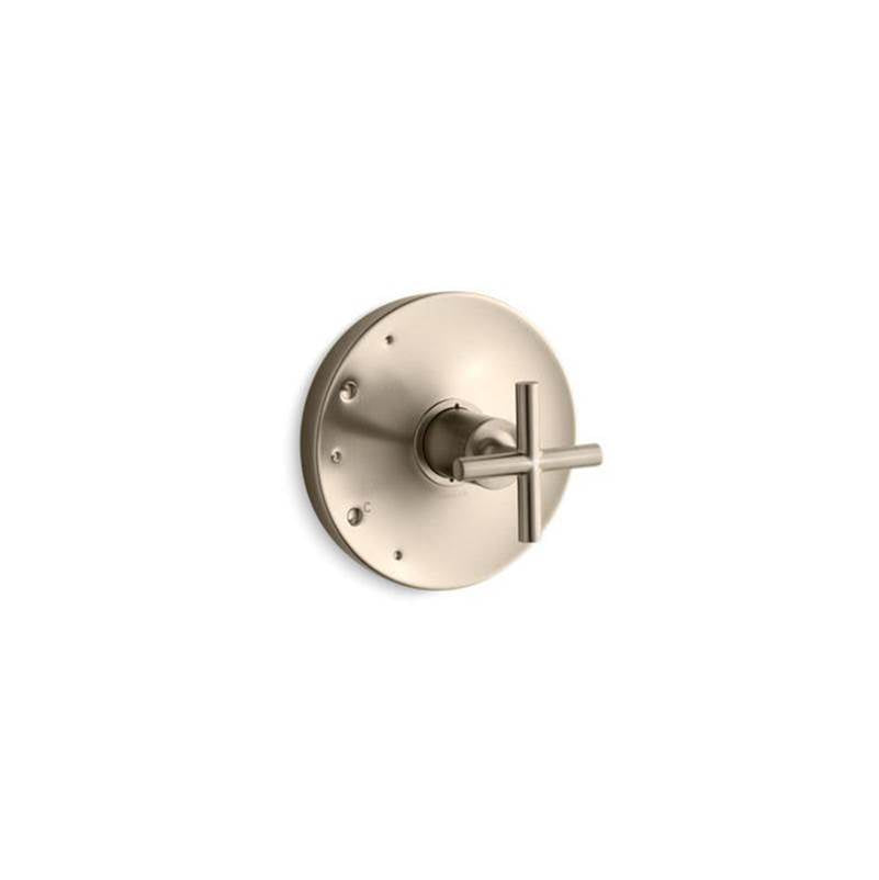 Kohler - Purist Rite-Temp valve trim with cross handle - Vibrant Brushed Bronze