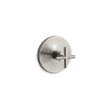 Kohler - Purist MasterShower temperature control valve trim with cross handle - Vibrant Brushed Nickel