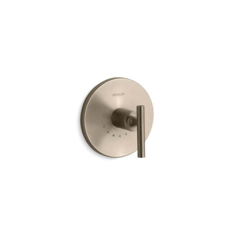 Kohler - Purist MasterShower temperature control valve trim with lever handle - Vibrant Brushed Bronze
