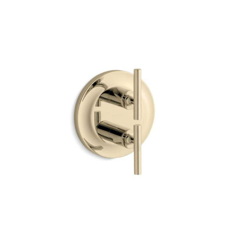 Kohler - Purist MasterShower temperature and volume control valve trim - Vibrant French Gold