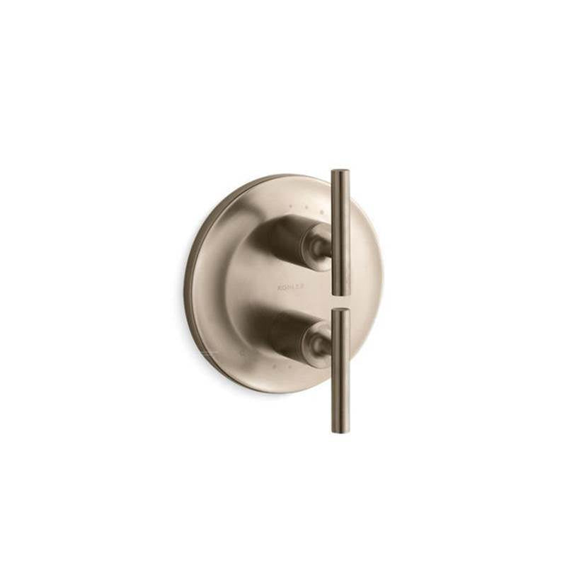 Kohler - Purist MasterShower temperature and volume control valve trim - Vibrant Brushed Bronze