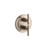 Kohler - Purist MasterShower temperature and volume control valve trim - Vibrant Brushed Bronze
