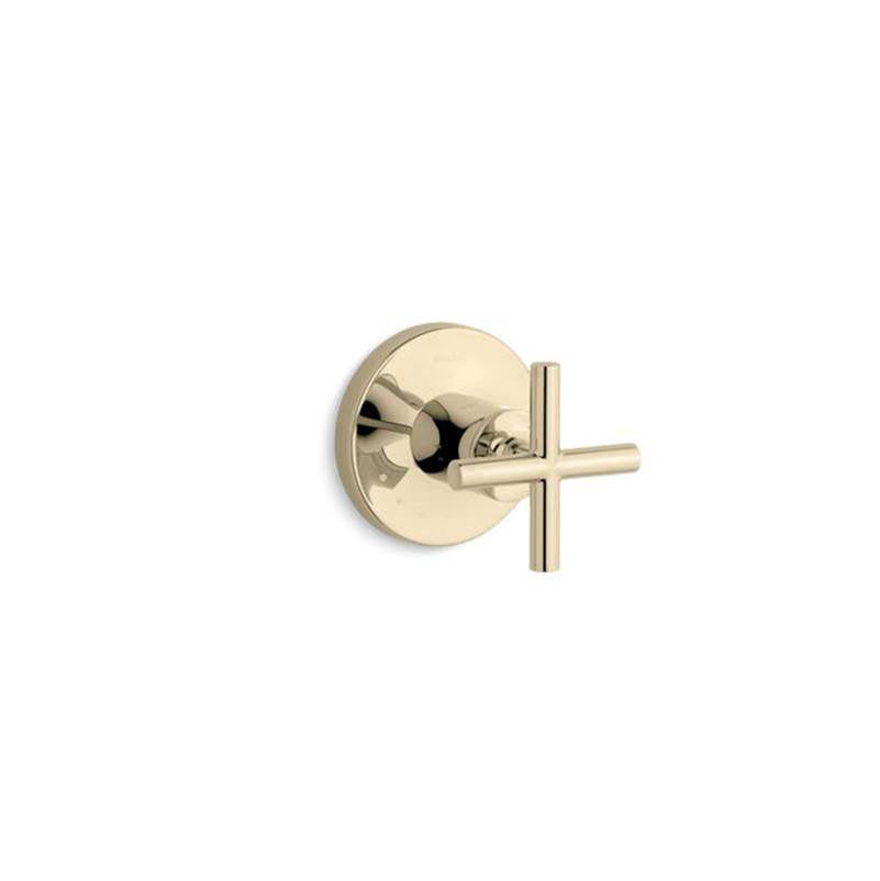 Kohler - Purist MasterShower volume control valve trim with cross handle - Vibrant French Gold