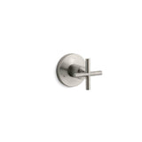 Kohler - Purist MasterShower transfer valve trim with cross handle - Vibrant Brushed Nickel