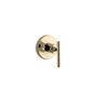 Kohler - Purist MasterShower transfer valve trim with lever handle - Vibrant French Gold