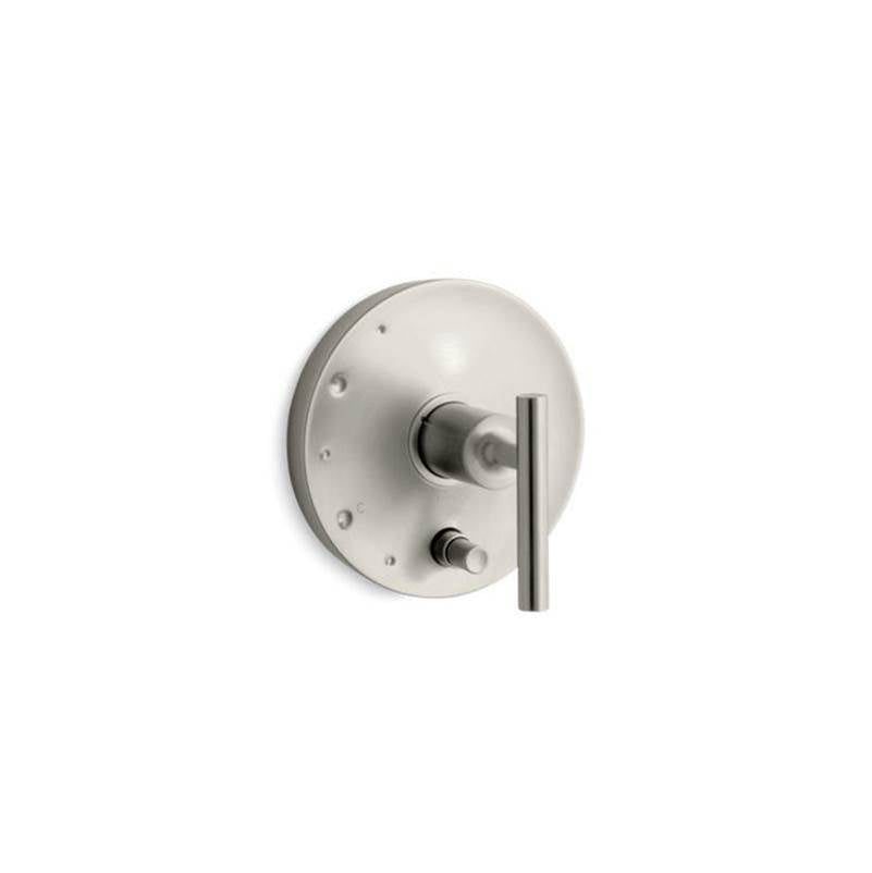 Kohler - Purist Rite-Temp valve trim with push-button diverter and lever handle - Vibrant Brushed Nickel