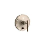 Kohler - Purist Rite-Temp valve trim with push-button diverter and lever handle - Vibrant Brushed Bronze