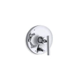 Kohler - Purist Rite-Temp valve trim with push-button diverter and lever handle - Polished Chrome