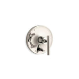 Kohler - Purist Rite-Temp valve trim with push-button diverter and lever handle - Vibrant Polished Nickel