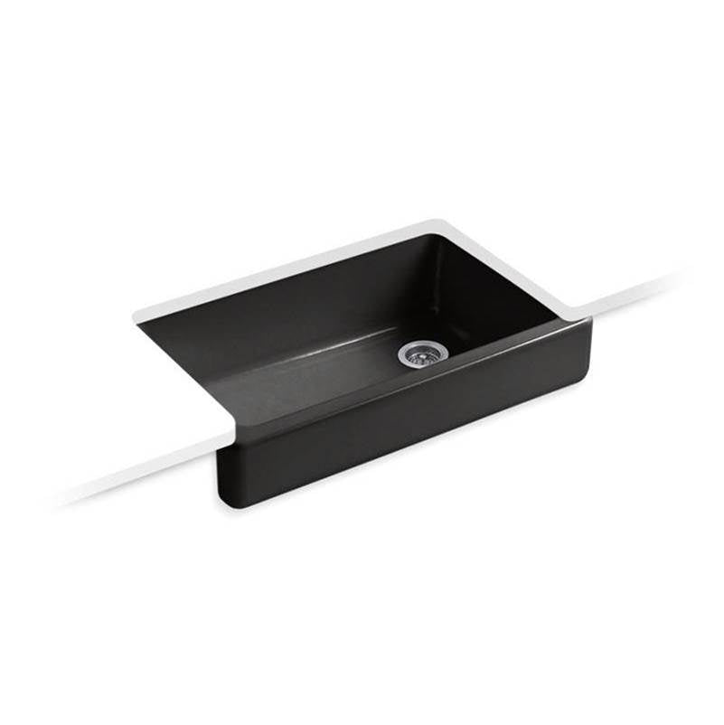 Kohler - Whitehaven 35-1/2'' undermount single-bowl farmhouse kitchen sink - Black