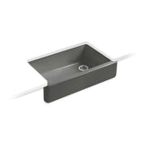 Kohler - Whitehaven 35-3/4'' undermount single-bowl farmhouse kitchen sink - Thunder Grey