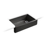 Kohler - Whitehaven 35-3/4'' undermount single-bowl farmhouse kitchen sink - Black