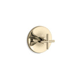 Kohler - Purist MasterShower temperature control valve trim with cross handle - Vibrant French Gold