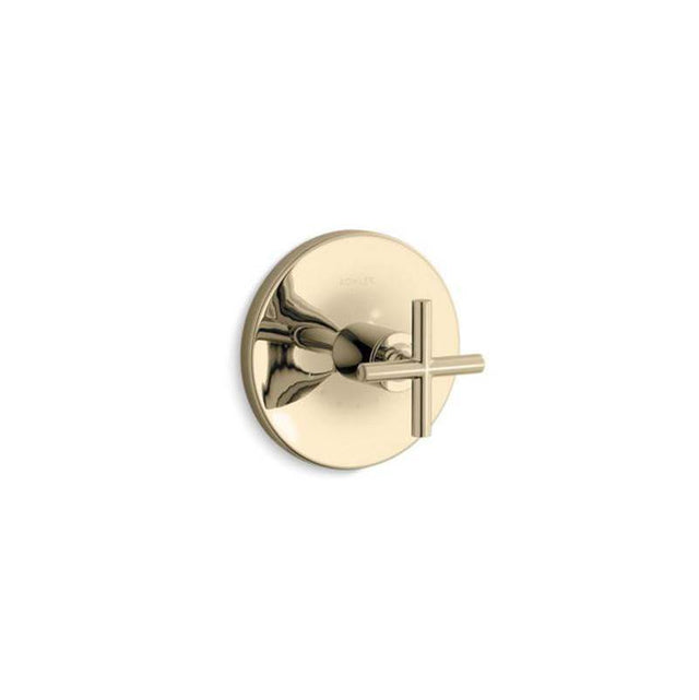 Kohler - Purist MasterShower temperature control valve trim with cross handle - Vibrant French Gold