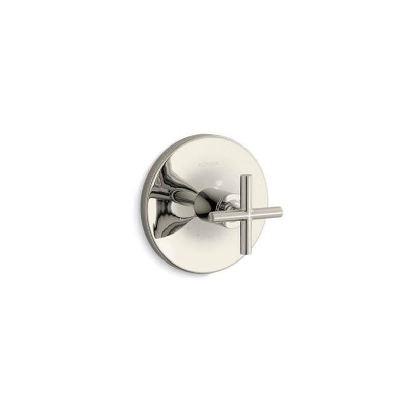 Kohler - Purist MasterShower temperature control valve trim with cross handle - Vibrant Polished Nickel