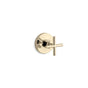 Kohler - Purist MasterShower transfer valve trim with cross handle - Vibrant French Gold