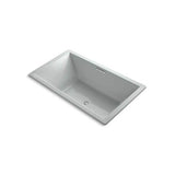 Kohler - Underscore 72'' x 42'' drop-in bath with Bask heated surface - Ice Grey