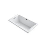 Kohler - Underscore 66'' x 36'' drop-in Heated BubbleMassageE air bath - White