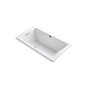 Kohler - Underscore 66'' x 36'' drop-in Heated BubbleMassageE air bath - White