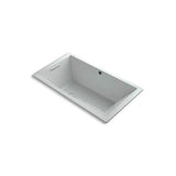 Kohler - Underscore 66'' x 36'' drop-in Heated BubbleMassageE air bath - Ice Grey