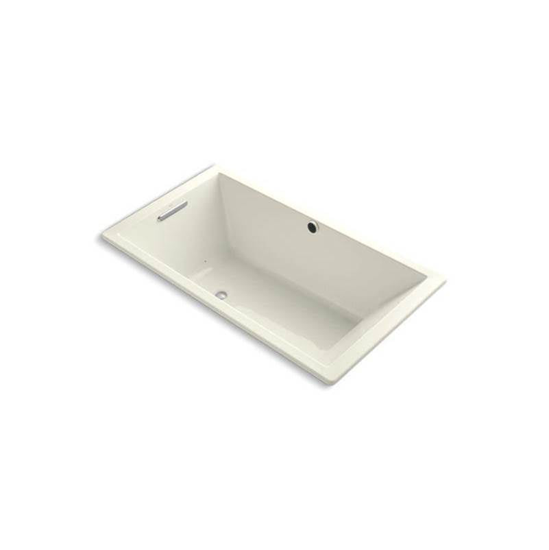 Kohler - Underscore 66'' x 36'' drop-in Heated BubbleMassageE air bath - Biscuit