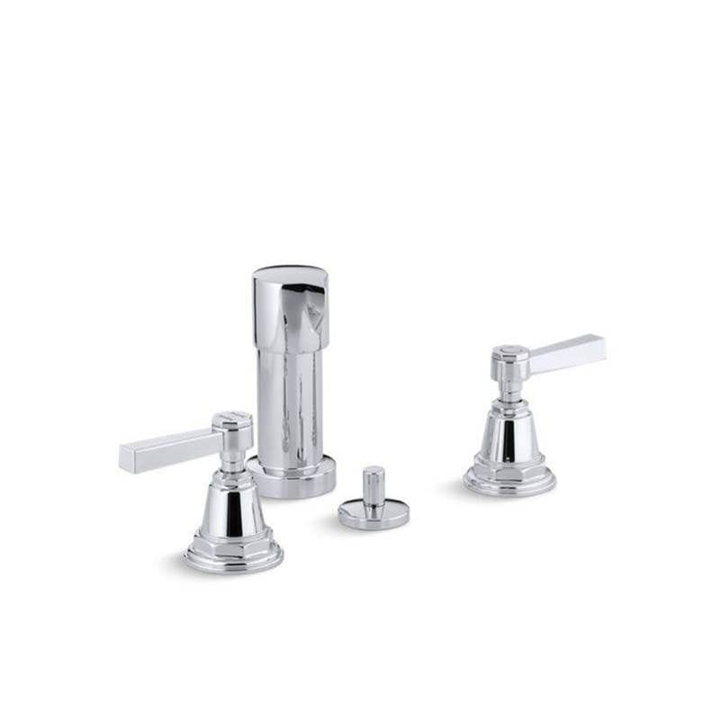 Kohler - Pinstripe Pure Vertical spray bidet faucet with lever handles - Polished Chrome