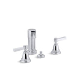 Kohler - Pinstripe Pure Vertical spray bidet faucet with lever handles - Polished Chrome