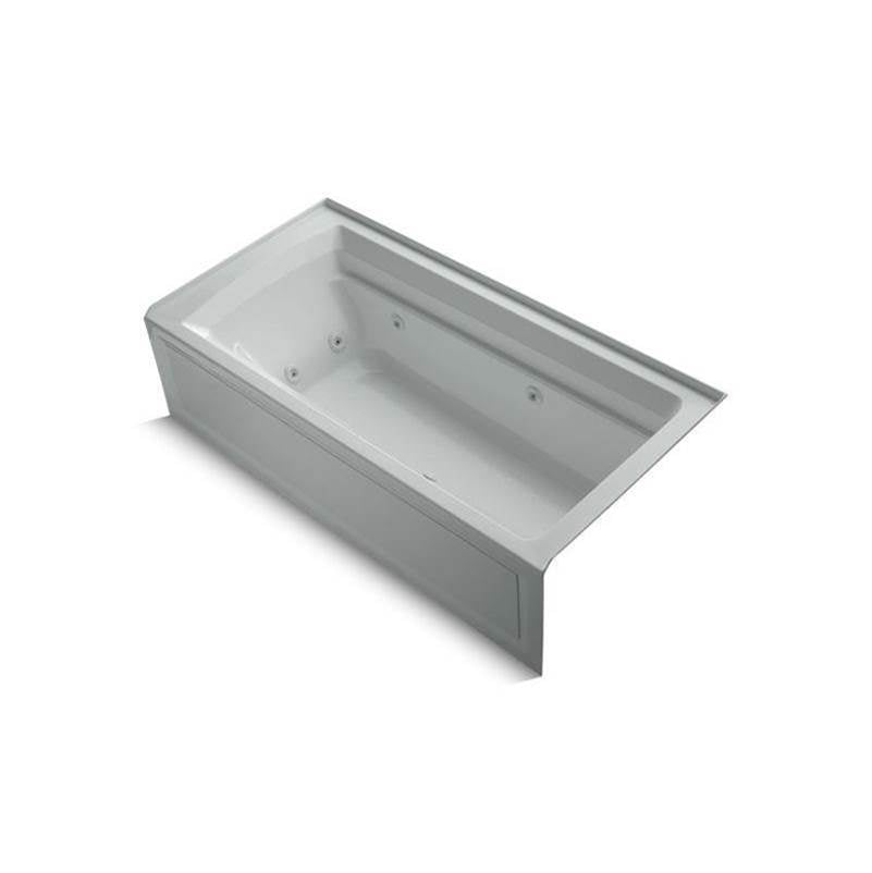 Kohler - Archer 72'' x 36'' alcove whirlpool bath, right drain - Ice Grey