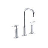 Kohler - Purist Widespread bathroom sink faucet with Lever handles, 1.2 gpm - Polished Chrome