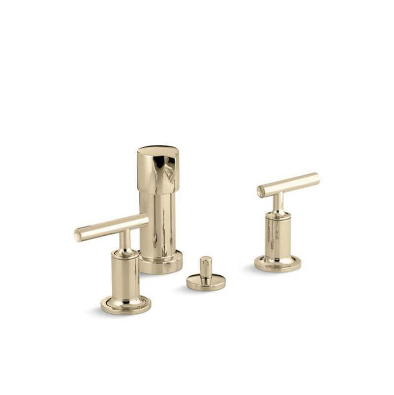 Kohler - Purist Vertical spray bidet faucet with lever handles - Vibrant French Gold