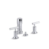 Kohler - Purist Vertical spray bidet faucet with lever handles - Polished Chrome