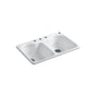 Kohler - Hartland 33'' top-mount double-bowl kitchen sink - White