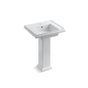 Kohler - Tresham 24'' square pedestal bathroom sink - White