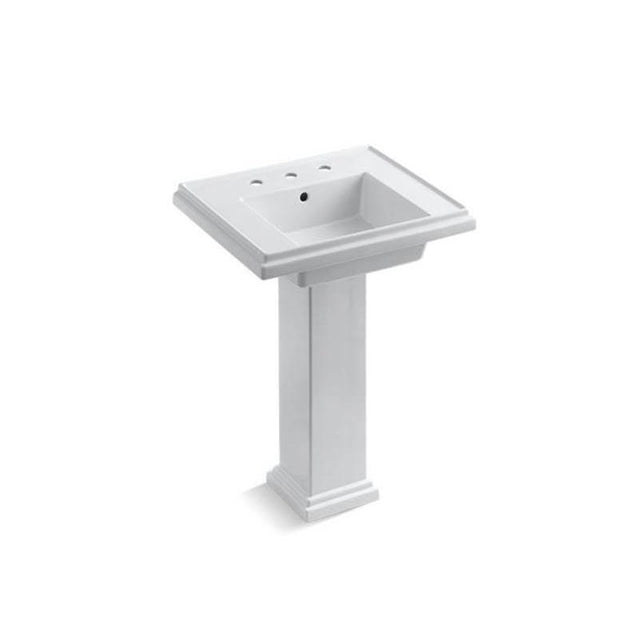 Kohler - Tresham 24'' square pedestal bathroom sink - White