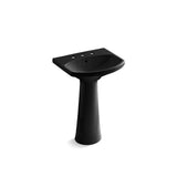 Kohler - Cimarron 22-3/4'' rectangular pedestal bathroom sink - Black