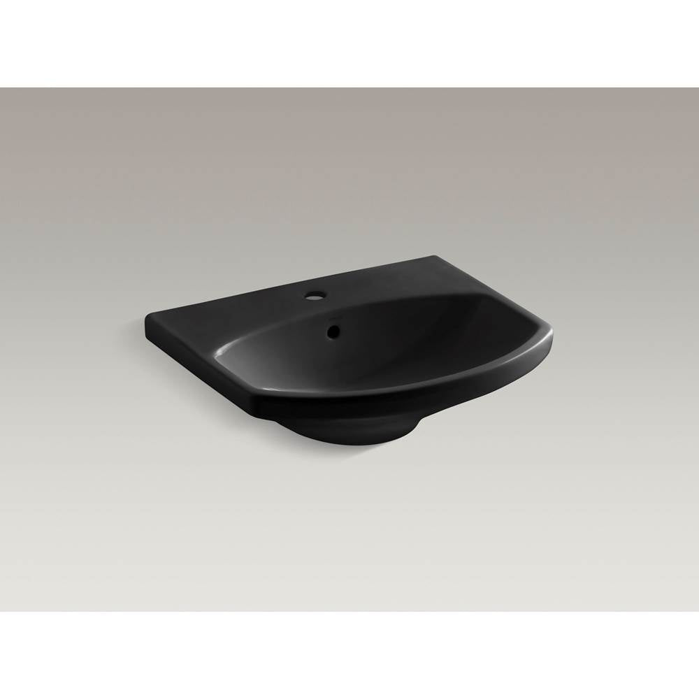 Kohler - Cimarron 22-3/4'' rectangular pedestal bathroom sink - Black