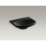 Kohler - Cimarron 22-3/4'' rectangular pedestal bathroom sink - Black