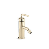 Kohler - Purist Horizontal swivel spray aerator bidet faucet with straight lever handle - Vibrant French Gold