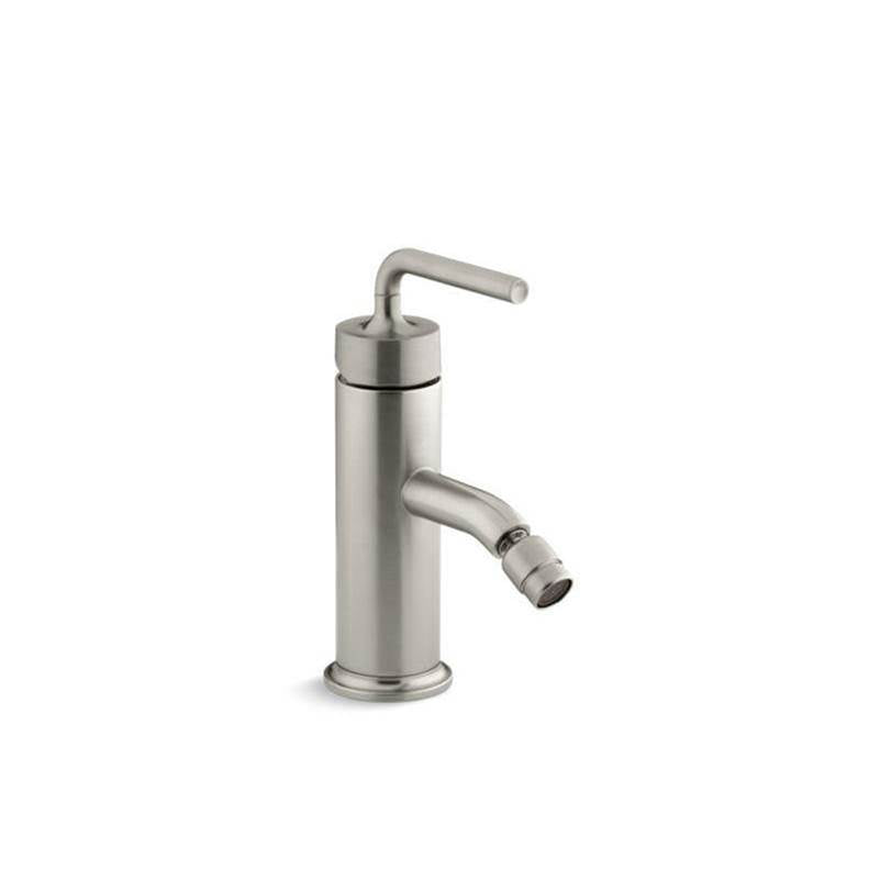 Kohler - Purist Horizontal swivel spray aerator bidet faucet with straight lever handle - Vibrant Brushed Nickel