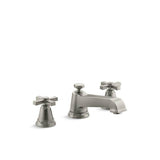 Kohler - Pinstripe Pure Deck-mount bath faucet trim with cross handles - Vibrant Brushed Nickel