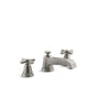Kohler - Pinstripe Pure Deck-mount bath faucet trim with cross handles - Vibrant Brushed Nickel