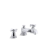 Kohler - Pinstripe Pure Deck-mount bath faucet trim with cross handles - Polished Chrome