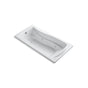 Kohler - Mariposa 72'' x 36'' drop-in whirlpool bath with end drain, custom pump location and heater - White